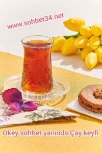 Okey sohbet yanında çay keyfi